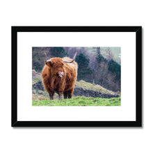 Load image into Gallery viewer, Raspberry Cow Framed & Mounted Print