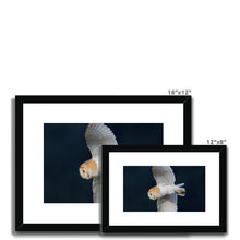 Load image into Gallery viewer, Barn Owl In The Dark Framed & Mounted Print
