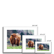 Load image into Gallery viewer, Raspberry Cow Framed & Mounted Print