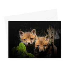 Load image into Gallery viewer, Fox Cubs Greeting Card
