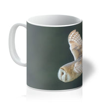 Load image into Gallery viewer, Barn Owl putting on a show Mug
