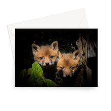 Load image into Gallery viewer, Fox Cubs Greeting Card
