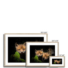 Load image into Gallery viewer, Fox Cubs Framed &amp; Mounted Print
