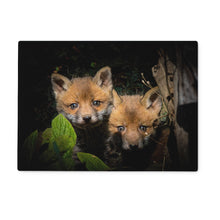 Load image into Gallery viewer, Fox Cubs Glass Chopping Board
